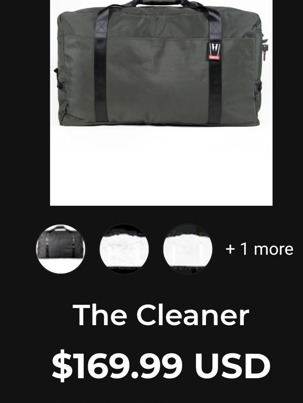 Carbon-Lined Duffel Bag - Black/Green